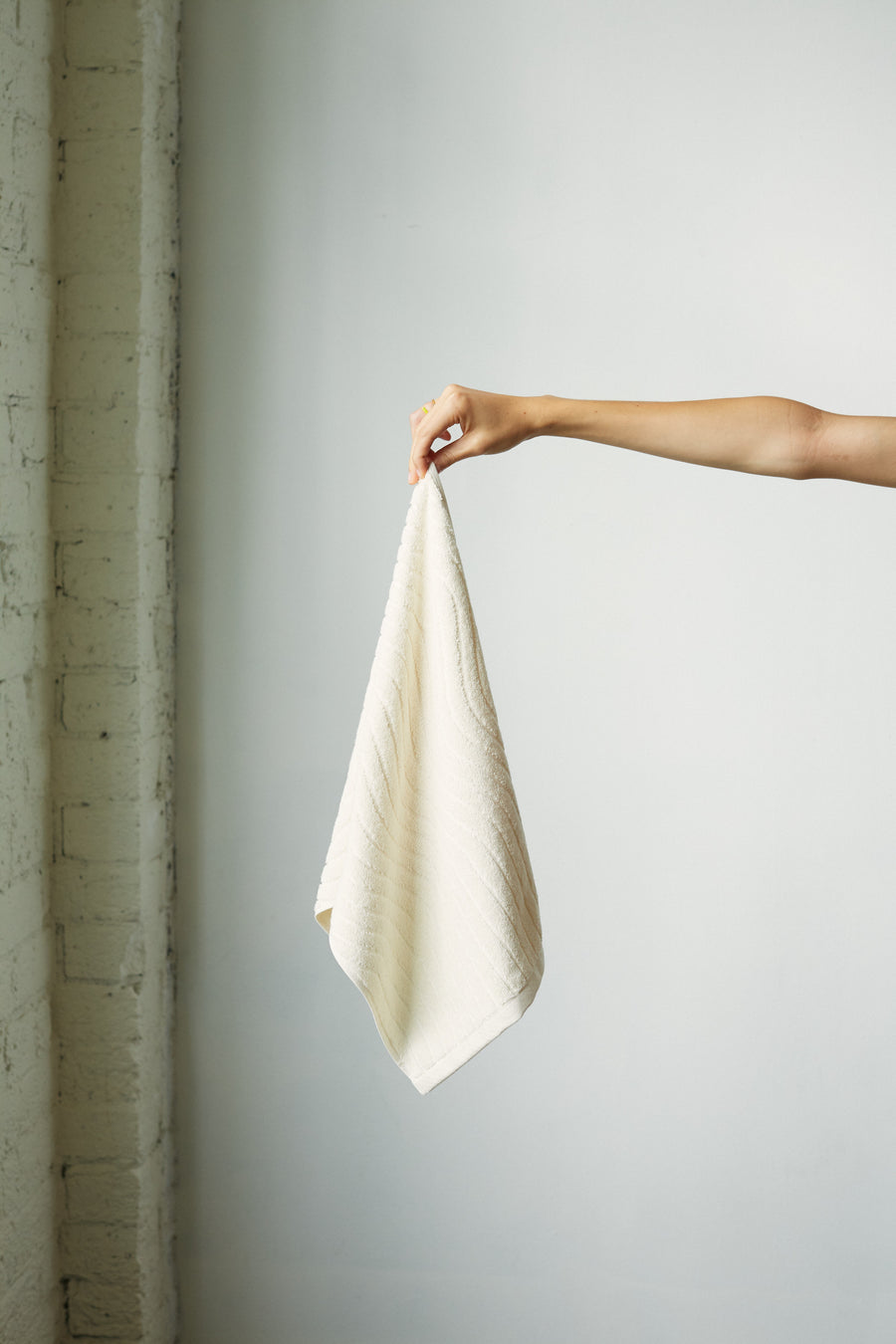 Organic Cotton Hand Towel - Virginia in Ivory