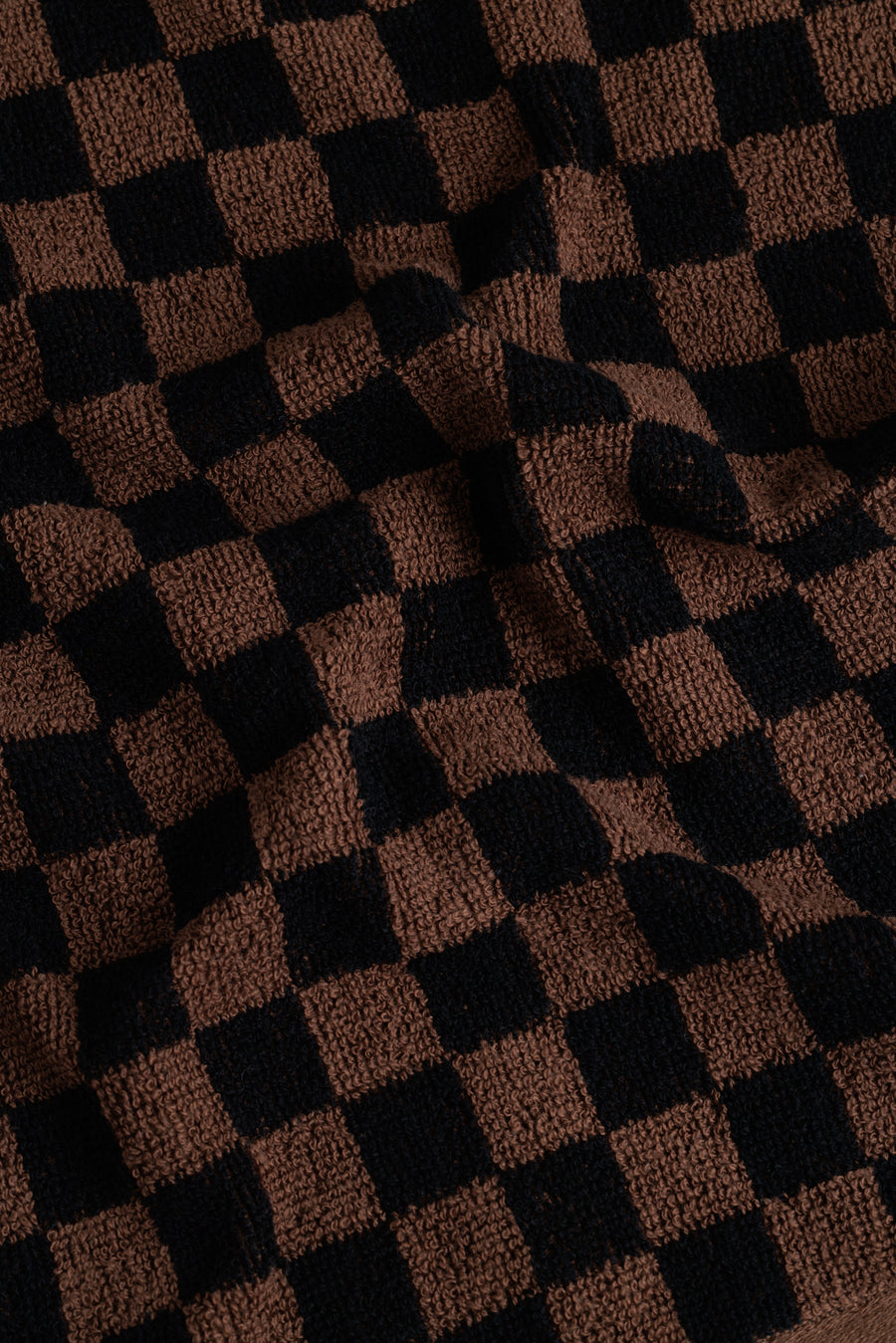 Organic Cotton Face Cloth - Quill in Tabac + Noir