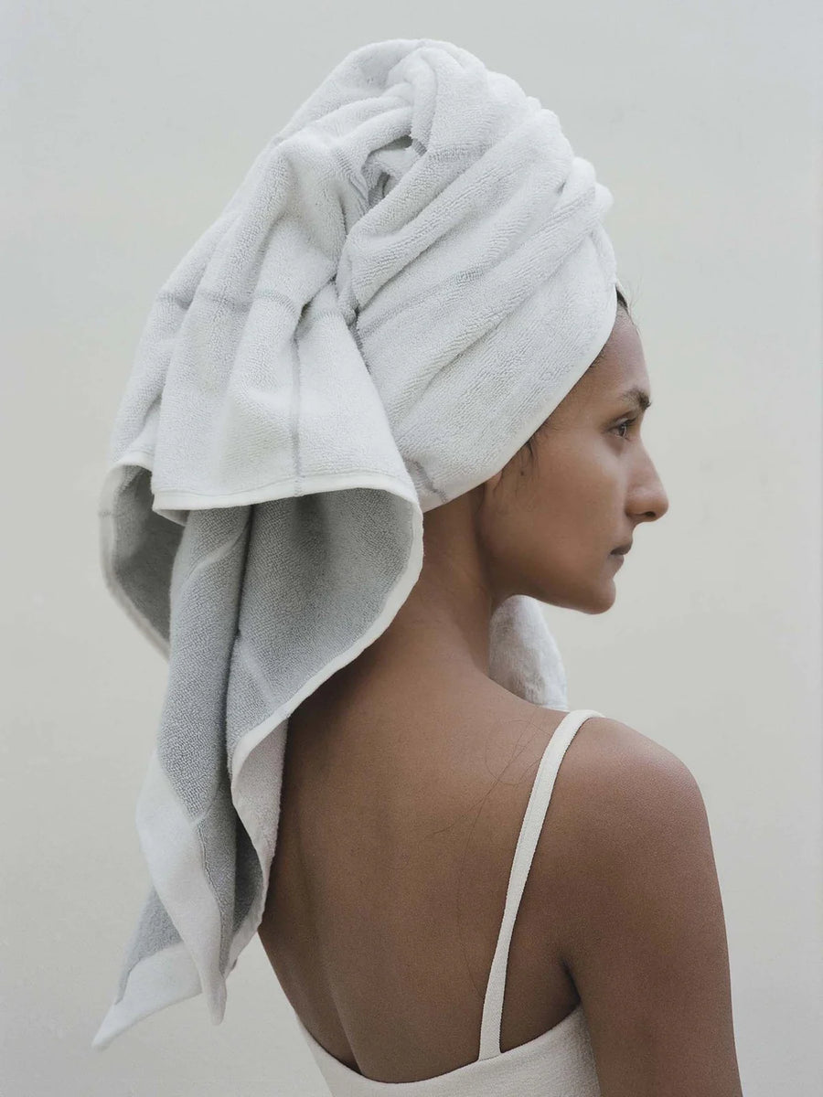 Organic Cotton Bath Towel - Bethell in Mist & Salt