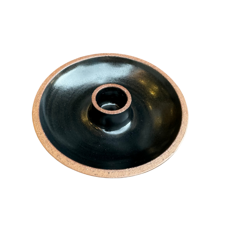 Candle Holder Dish - Black