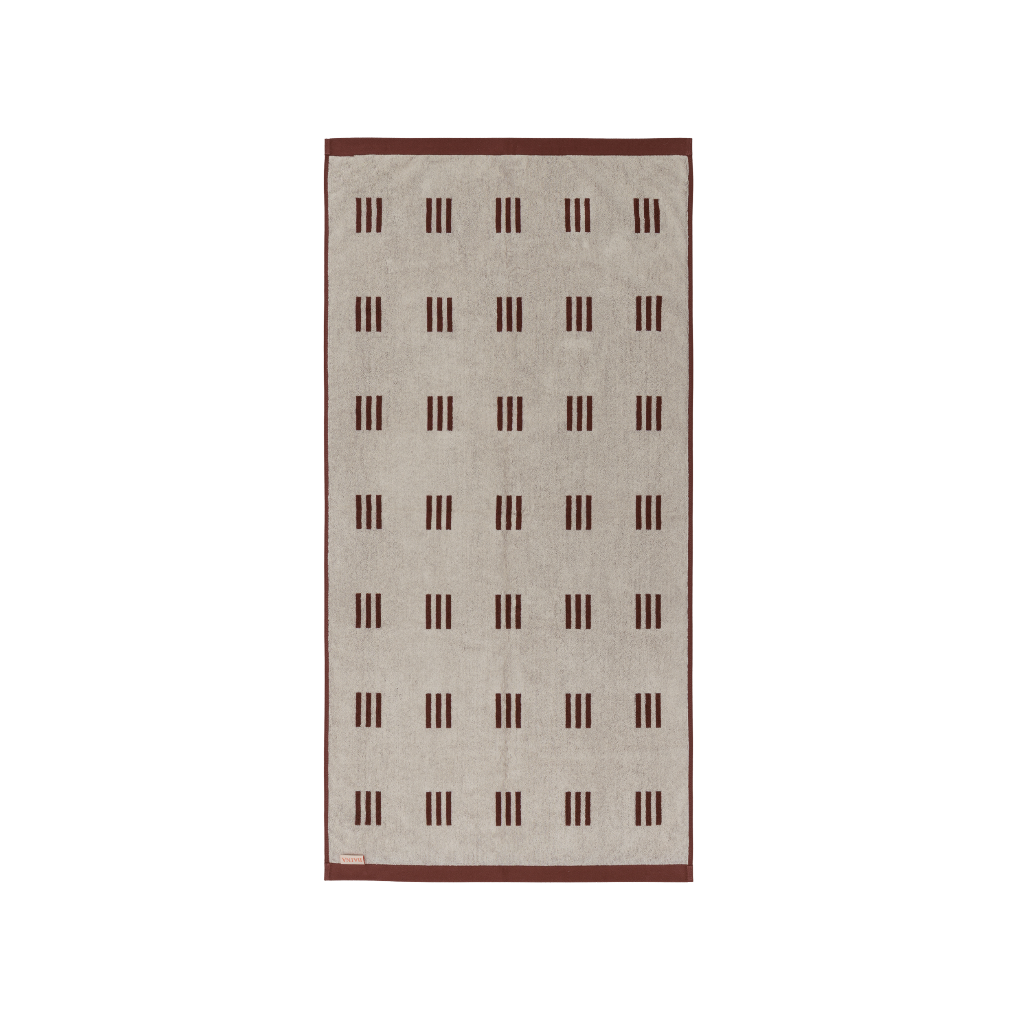 Claremont Bath Towel - Mudbrick & Crème