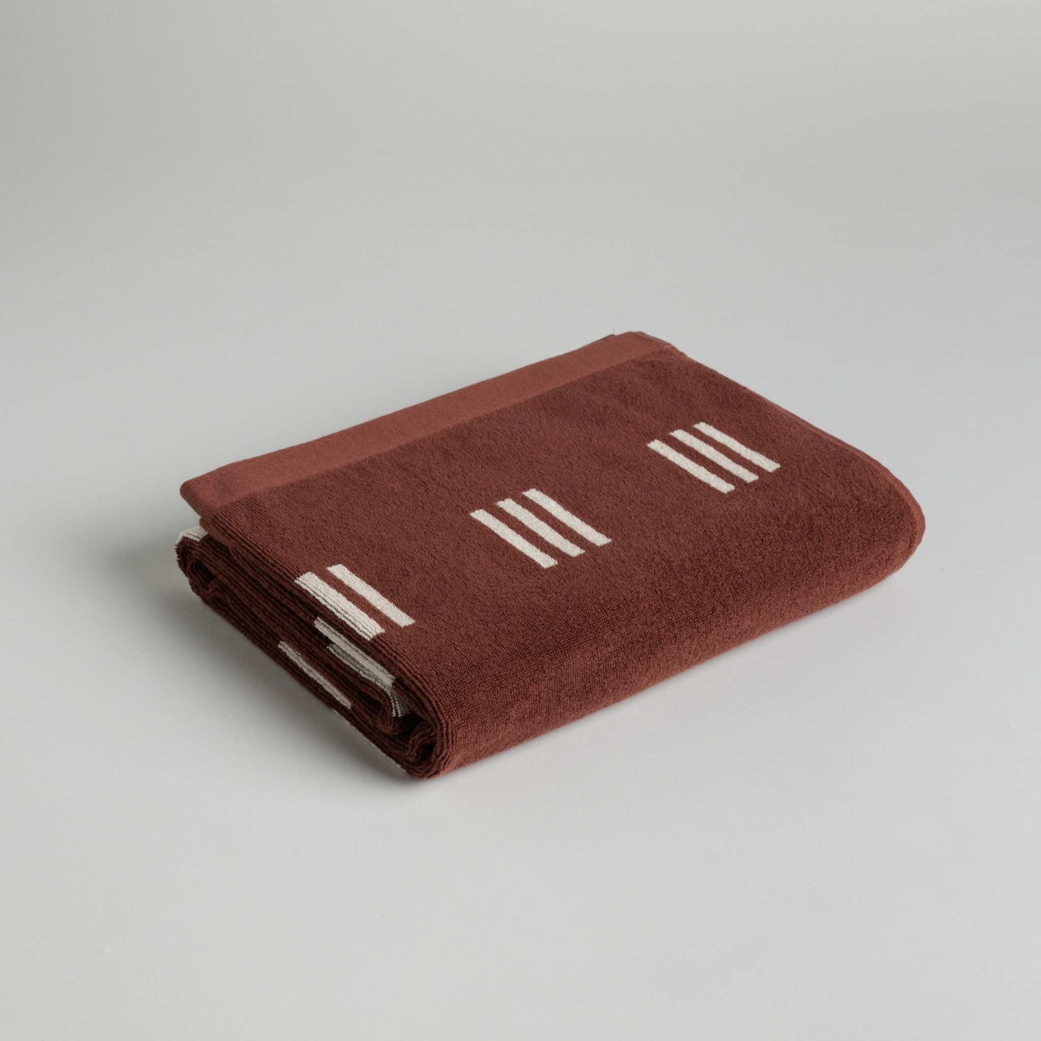 Claremont Bath Towel - Mudbrick & Crème