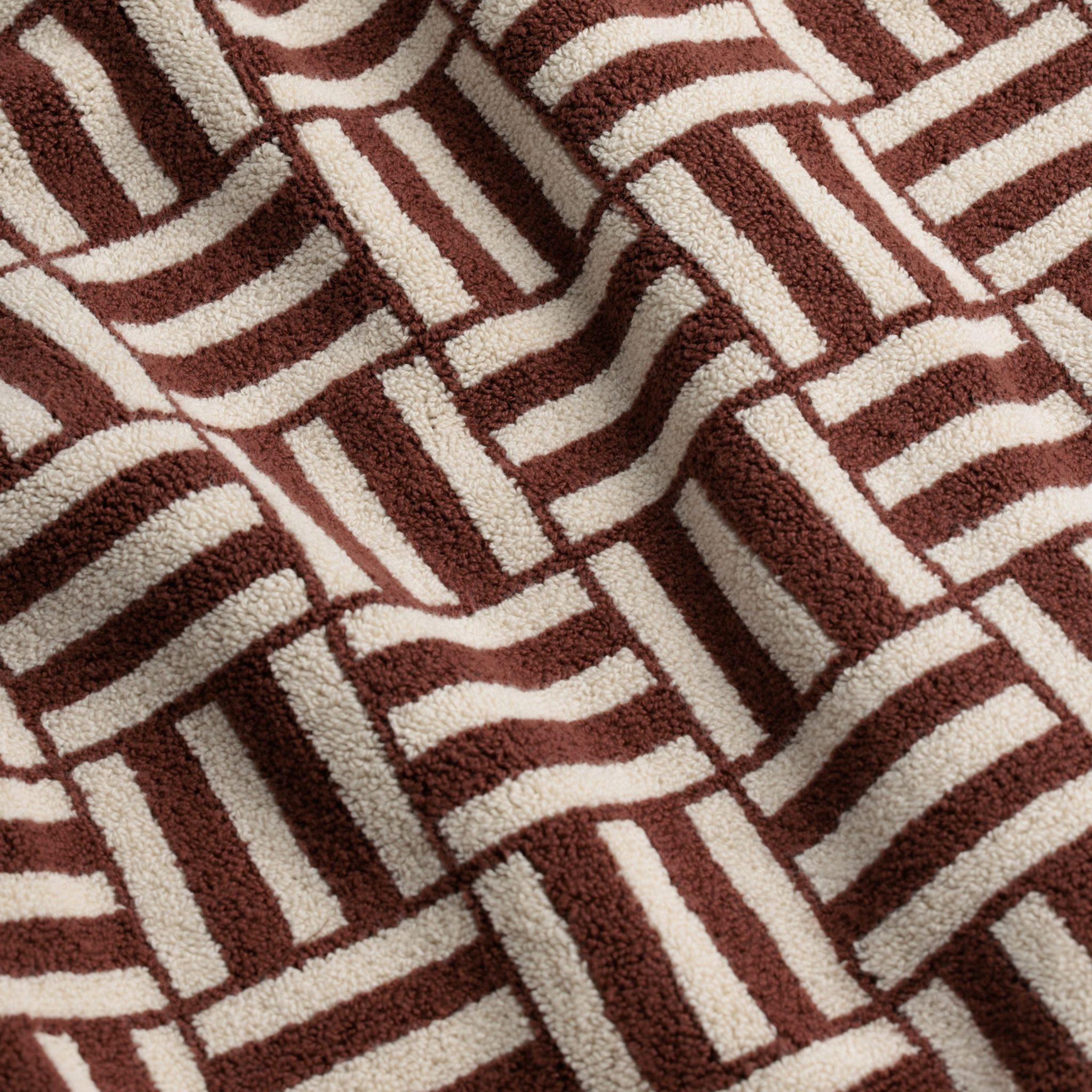 Saroma Bath Mat - Mudbrick & Crème