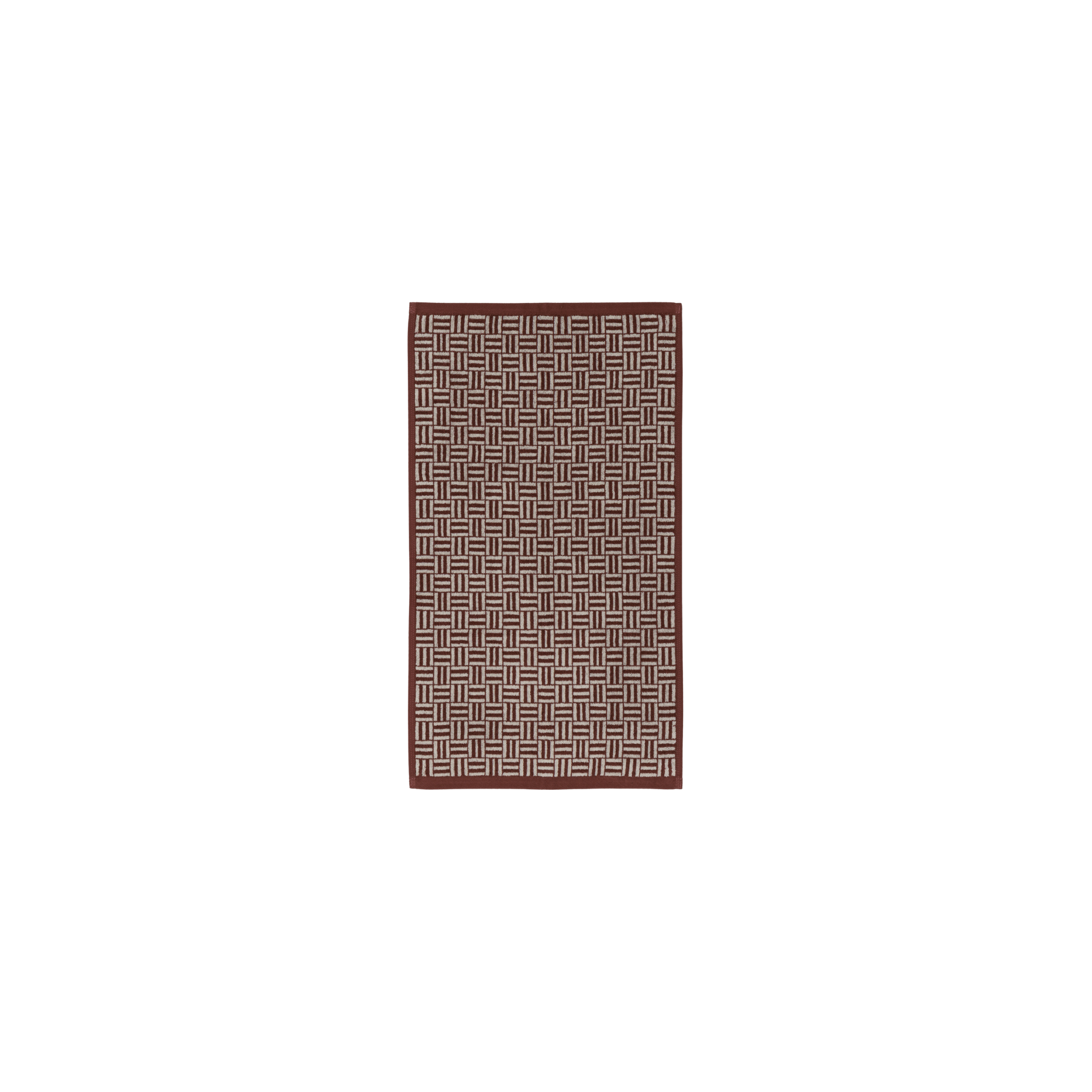 Torrens Hand Towel - Mudbrick & Crème