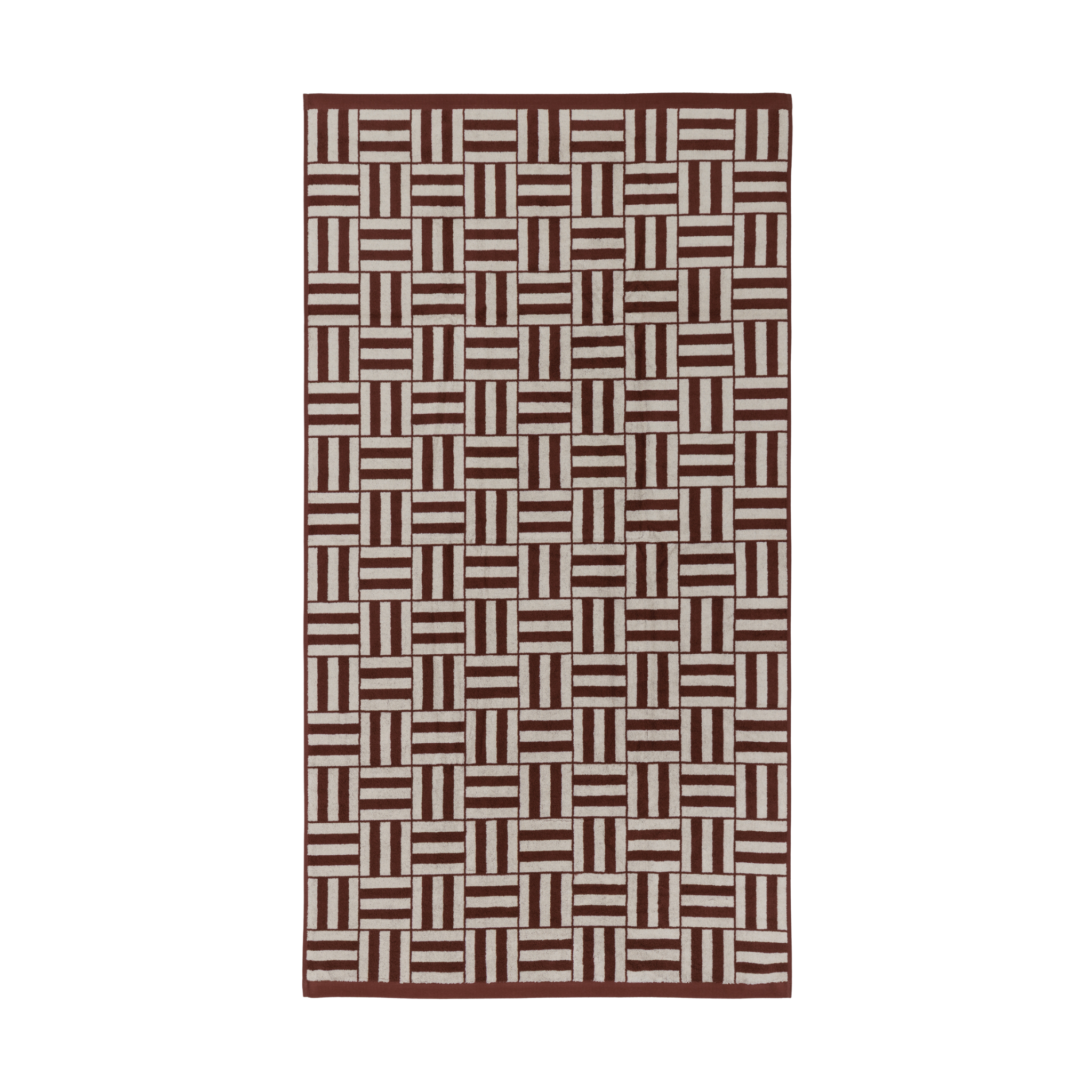 Willis Pool Towel - Mudbrick & Crème