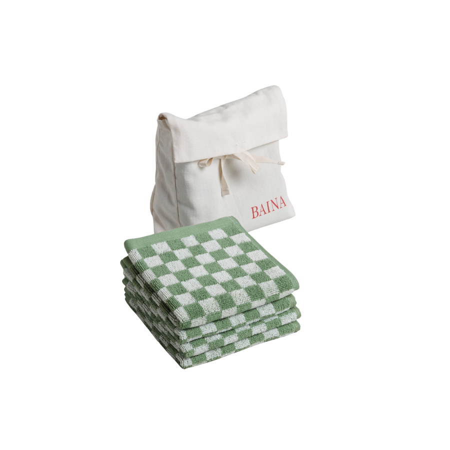 Limited Edition Face Cloth Gift Set 01 - Sage + Chalk