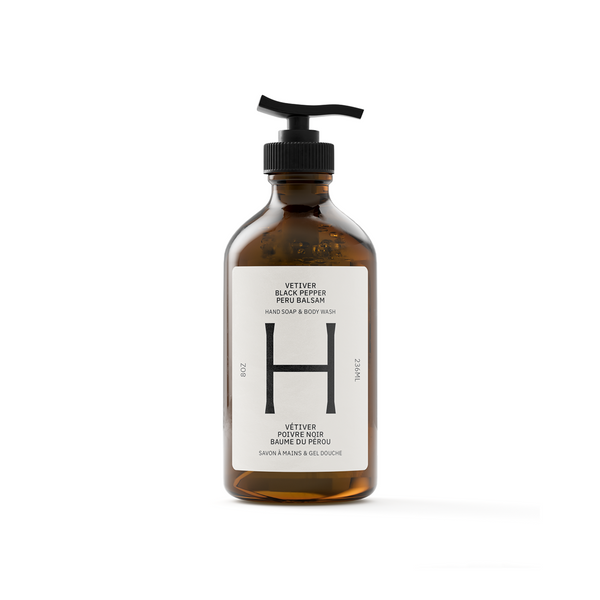 Hand Soap & Body Wash - Vetiver, Black Pepper, Peru Balsam