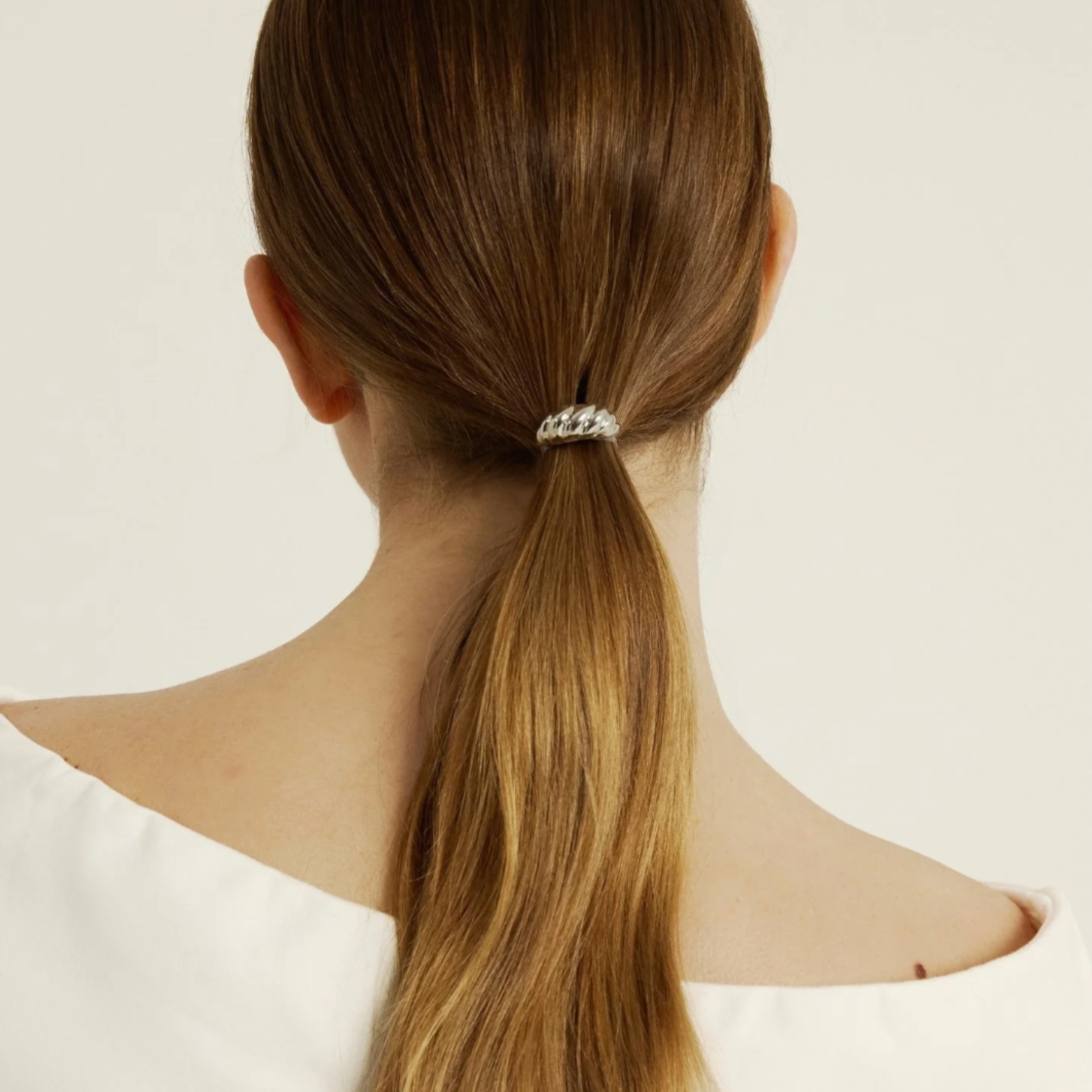 Kōv Silver Pleated Hair Cuff