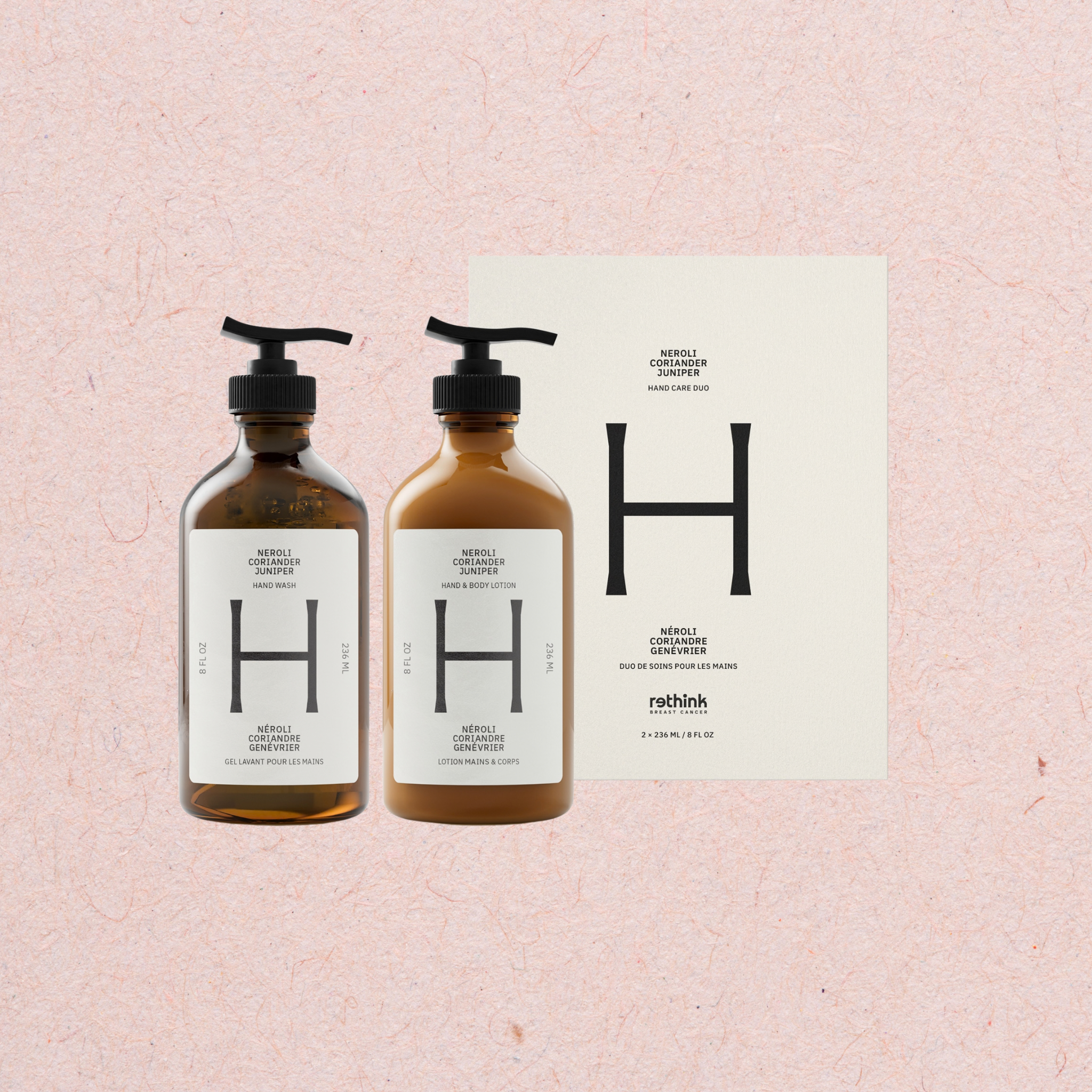 Health Hut x Rethink Breast Cancer Neroli, Coriander, Juniper Hand Care Duo