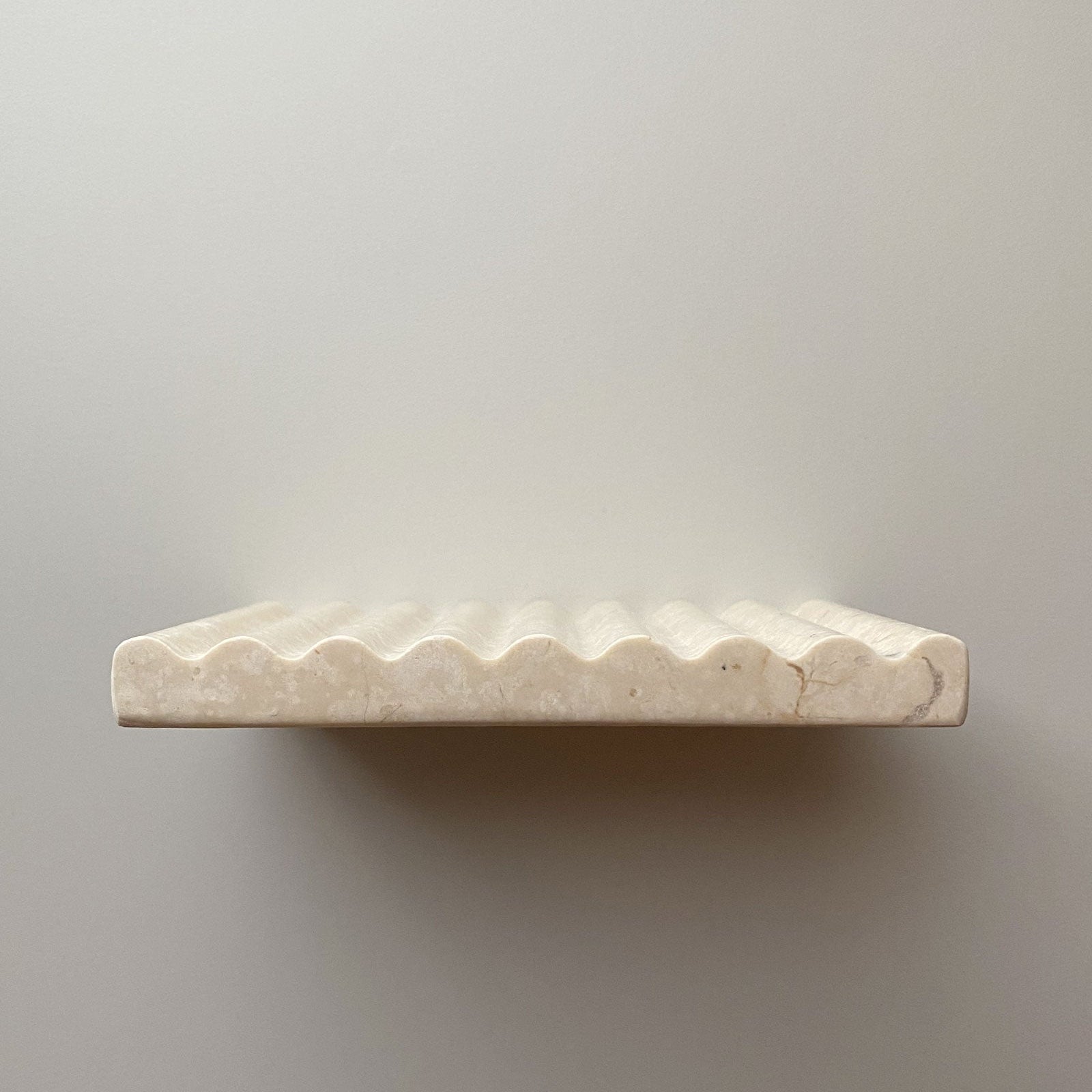 Cream Marble Soap Dish